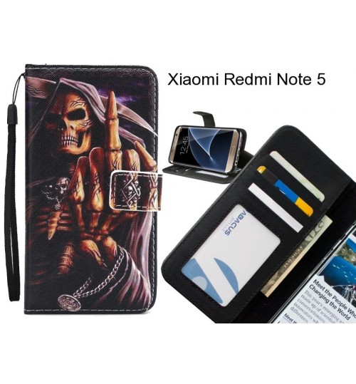 Xiaomi Redmi Note 5 case 3 card leather wallet case printed ID