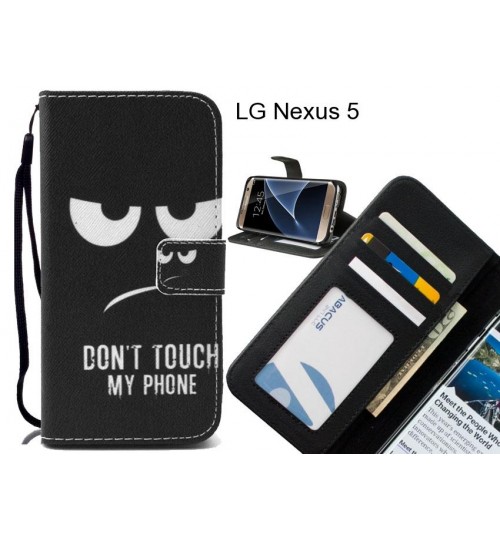 LG Nexus 5 case 3 card leather wallet case printed ID