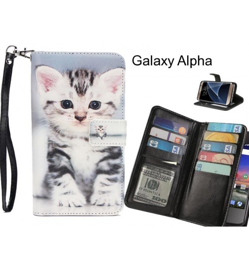 Galaxy Alpha case Multifunction wallet leather case