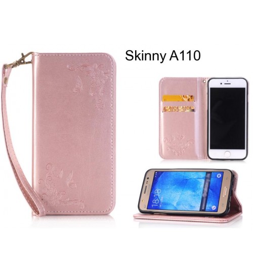 Skinny A110 CASE Premium Leather Embossing wallet Folio case