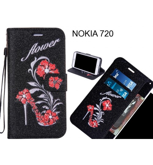 NOKIA 720 case Fashion Beauty Leather Flip Wallet Case