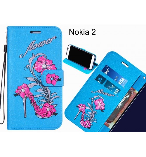 Nokia 2 case Fashion Beauty Leather Flip Wallet Case