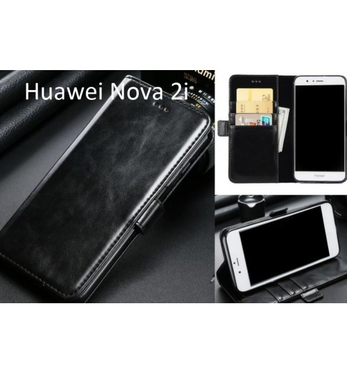 Huawei Nova 2i  Case Executive Leather Wallet Case - Black