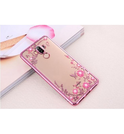 Huawei MATE 8 case soft gel tpu case luxury bling shiny floral case