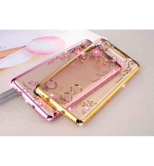 Redmi Note 4  case soft gel tpu case luxury bling shiny floral case