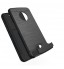 MOTO G5 Plus case impact proof hybrid case card clip Brushed Metal Texture