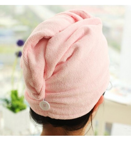 Quick Fast Dry Towel Hair Magic Drying Turban Wrap Hat Cap Bathing