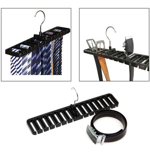 Tie Belt Rotating Rack Organizer Hanger Holder