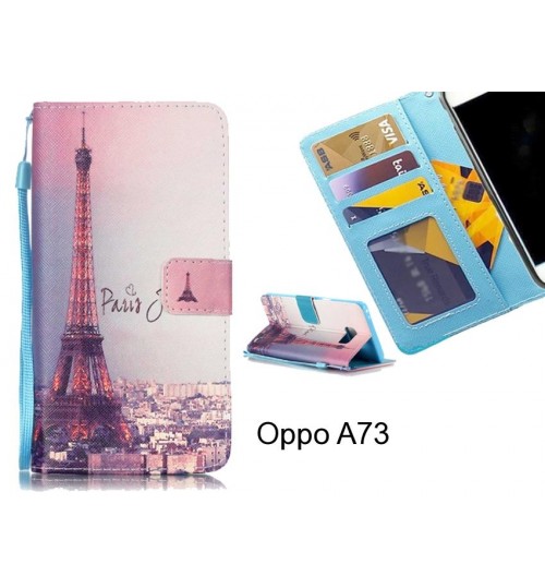 Oppo A73 case 3 card leather wallet case printed ID