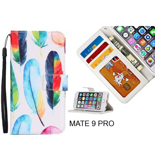 MATE 9 PRO case 3 card leather wallet case printed ID