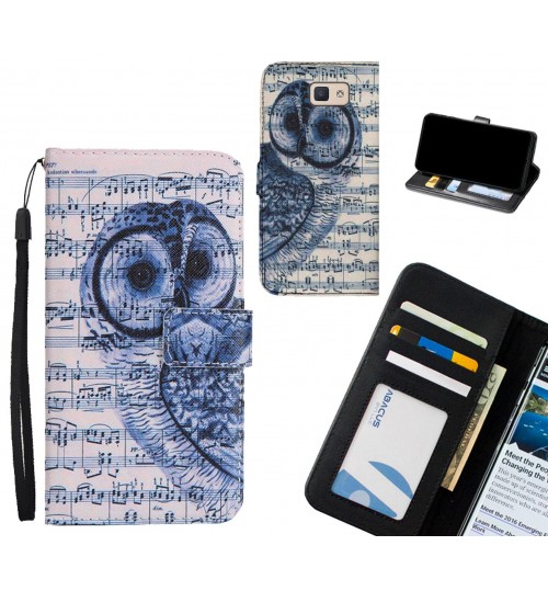 Galaxy J5 Prime case 3 card leather wallet case printed ID