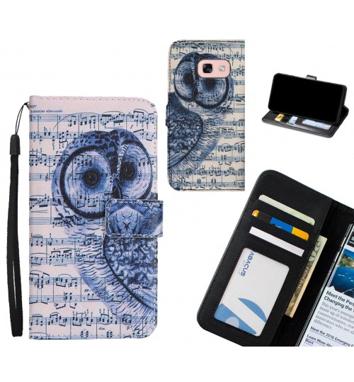 Galaxy A3 2017 case 3 card leather wallet case printed ID