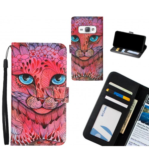 GALAXY J1 2016 case 3 card leather wallet case printed ID