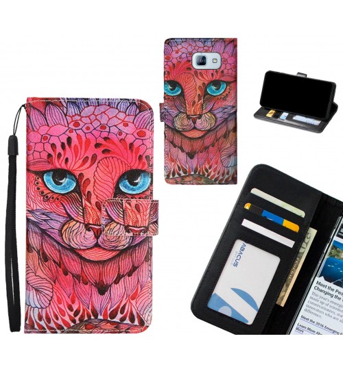 GALAXY A8 2016 case 3 card leather wallet case printed ID