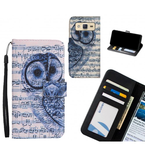 Galaxy J2 case 3 card leather wallet case printed ID