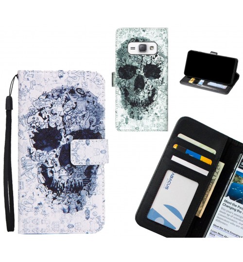 GALAXY J1 2016 case 3 card leather wallet case printed ID