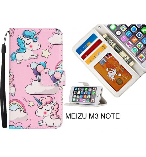 MEIZU M3 NOTE case 3 card leather wallet case printed ID