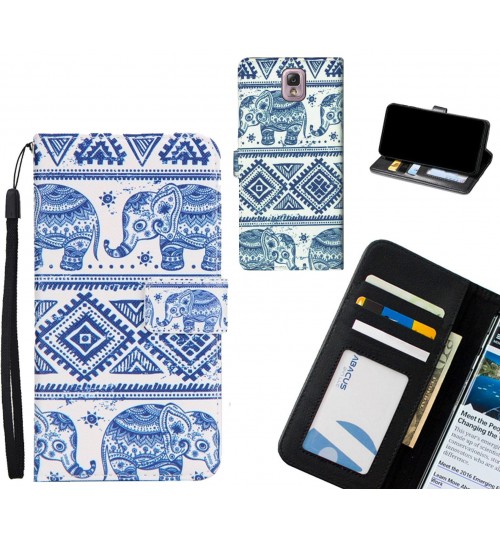 Galaxy Note 3 case 3 card leather wallet case printed ID