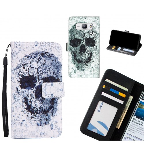 Galaxy J1 Ace case 3 card leather wallet case printed ID