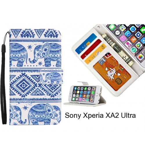 Sony Xperia XA2 Ultra case 3 card leather wallet case printed ID