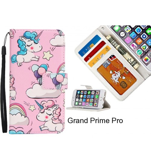 Grand Prime Pro case 3 card leather wallet case printed ID