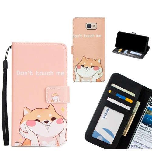 Galaxy J5 Prime case 3 card leather wallet case printed ID