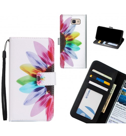 Galaxy J5 Prime case 3 card leather wallet case printed ID