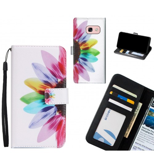 Galaxy A3 2017 case 3 card leather wallet case printed ID