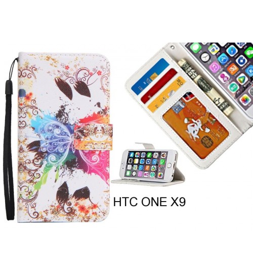 HTC ONE X9 case 3 card leather wallet case printed ID