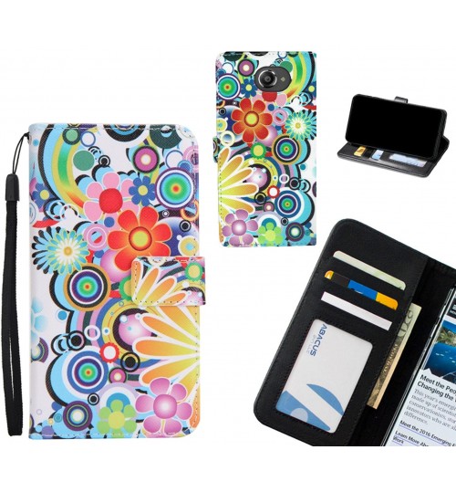 Vodafone Ultra 7 case 3 card leather wallet case printed ID