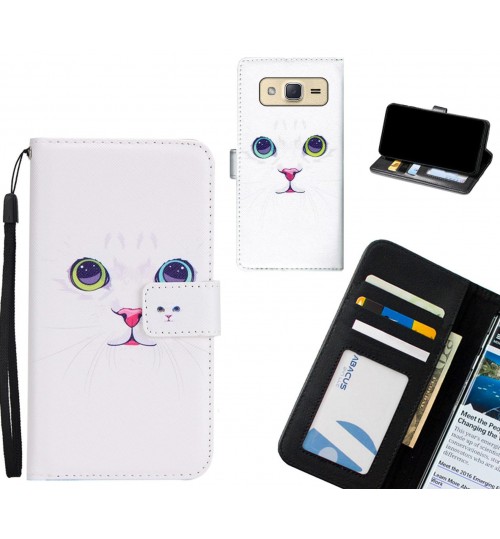 Galaxy J2 case 3 card leather wallet case printed ID