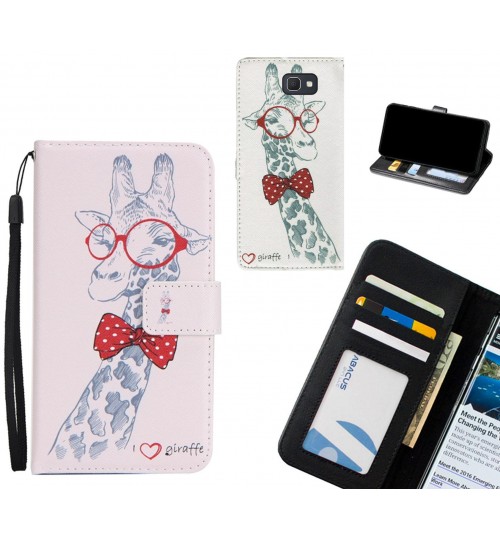 Galaxy J7 Prime case 3 card leather wallet case printed ID