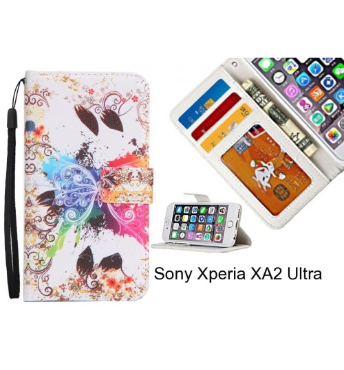 Sony Xperia XA2 Ultra case 3 card leather wallet case printed ID