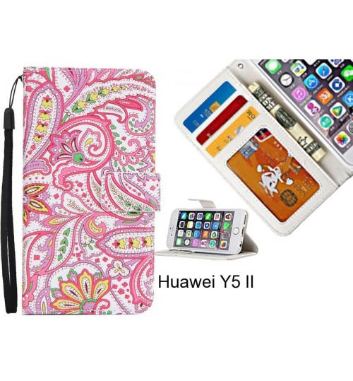 Huawei Y5 II case 3 card leather wallet case printed ID