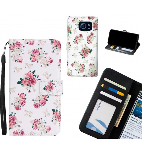 Galaxy S6 case 3 card leather wallet case printed ID