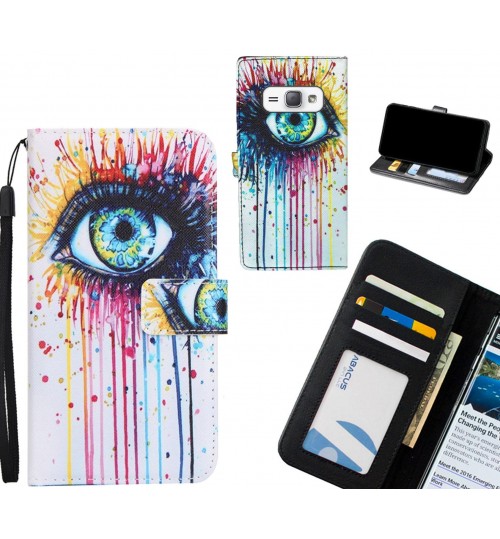 GALAXY J1 2016 case 3 card leather wallet case printed ID