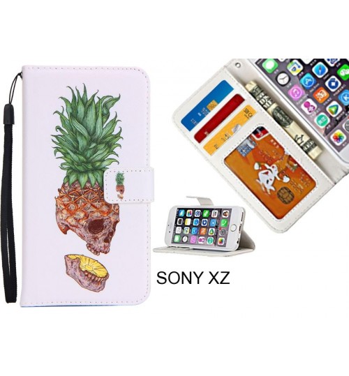 SONY XZ case 3 card leather wallet case printed ID