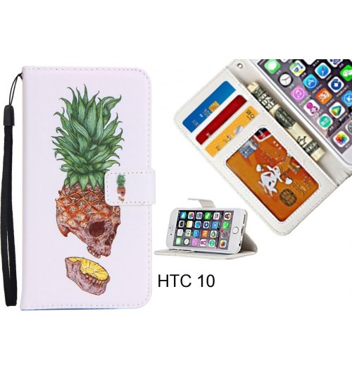 HTC 10 case 3 card leather wallet case printed ID