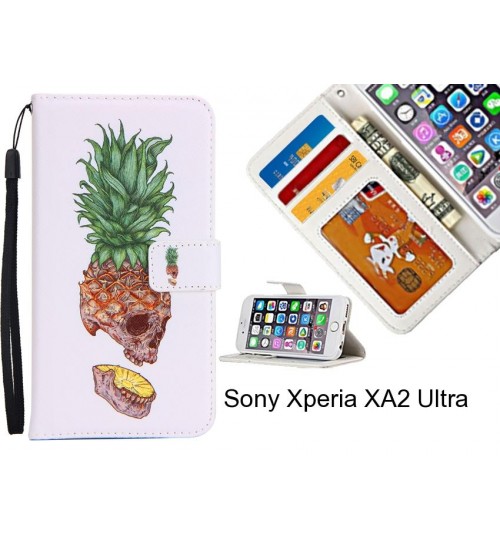 Sony Xperia XA2 Ultra case 3 card leather wallet case printed ID