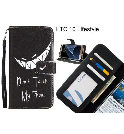 HTC 10 Lifestyle case 3 card leather wallet case printed ID