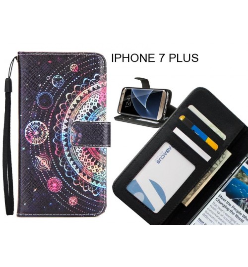 IPHONE 7 PLUS case 3 card leather wallet case printed ID