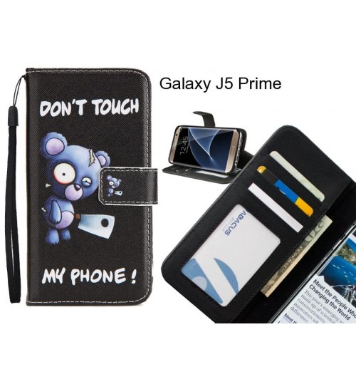 Galaxy J5 Prime case 3 card leather wallet case printed ID