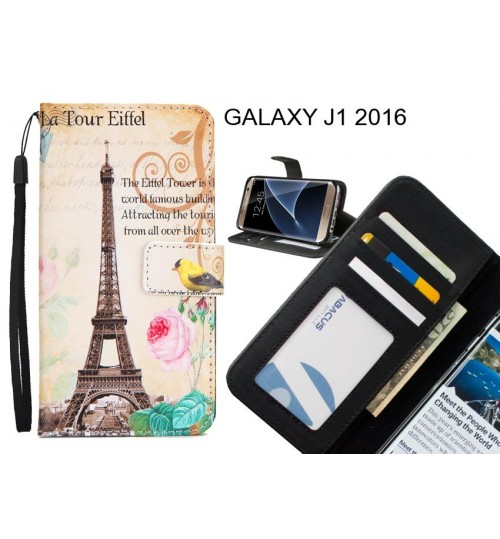 GALAXY J1 2016 case 3 card leather wallet case printed ID