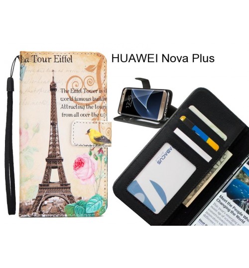 HUAWEI Nova Plus case 3 card leather wallet case printed ID