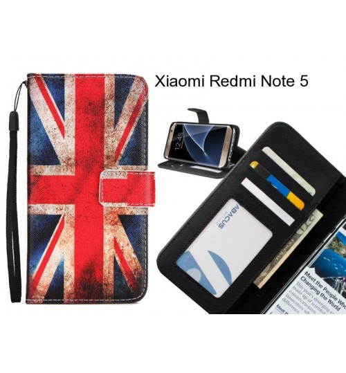 Xiaomi Redmi Note 5 case 3 card leather wallet case printed ID