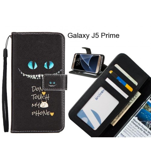 Galaxy J5 Prime case 3 card leather wallet case printed ID