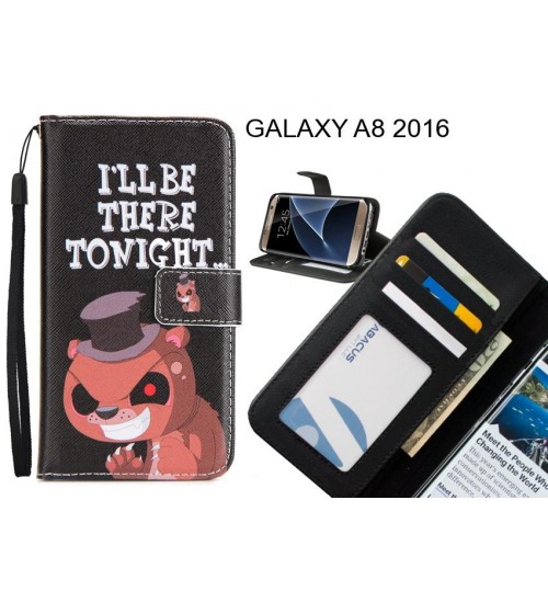 GALAXY A8 2016 case 3 card leather wallet case printed ID