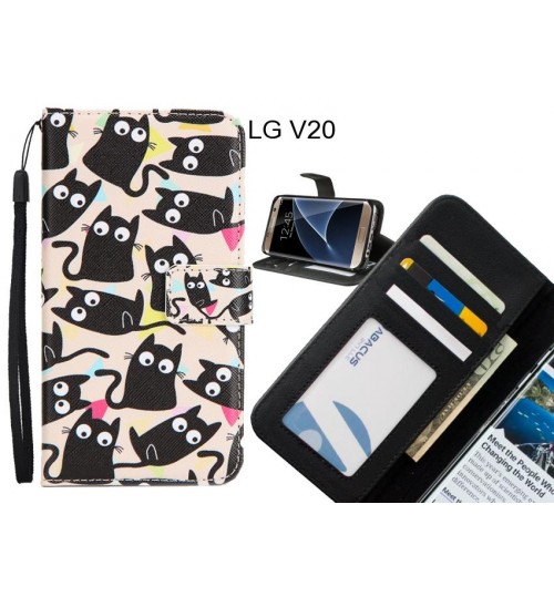 LG V20 case 3 card leather wallet case printed ID