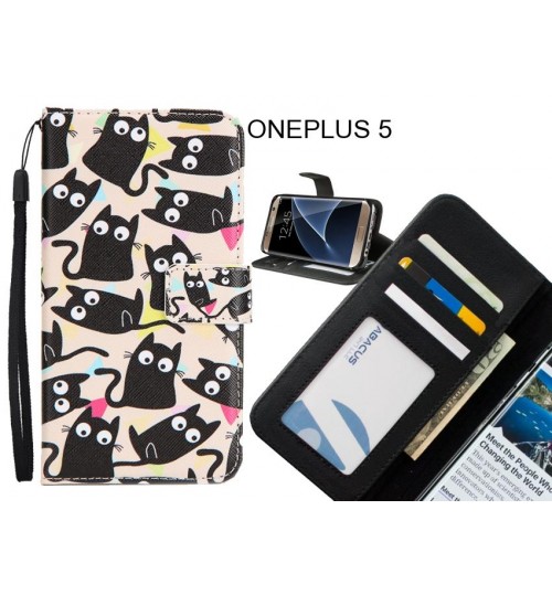 ONEPLUS 5 case 3 card leather wallet case printed ID