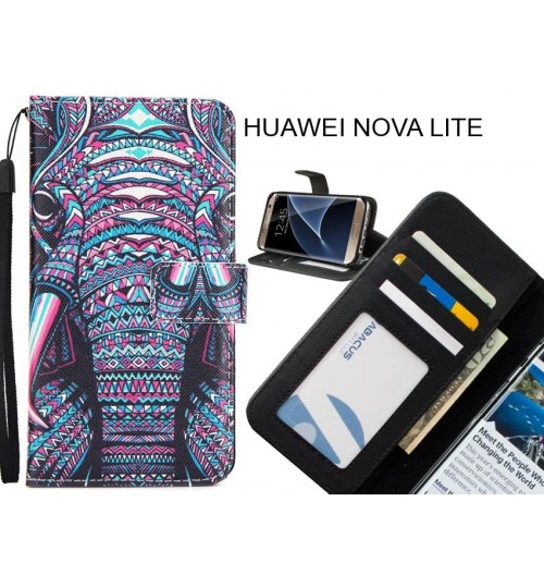 HUAWEI NOVA LITE case 3 card leather wallet case printed ID